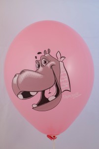 Ballon 12'' - Hippopotamus Rose