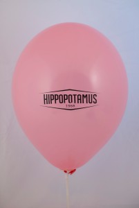 Ballon 12'' - Hippopotamus Rose