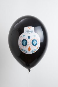 Ballon 12'' - Imprimé Crane Noir